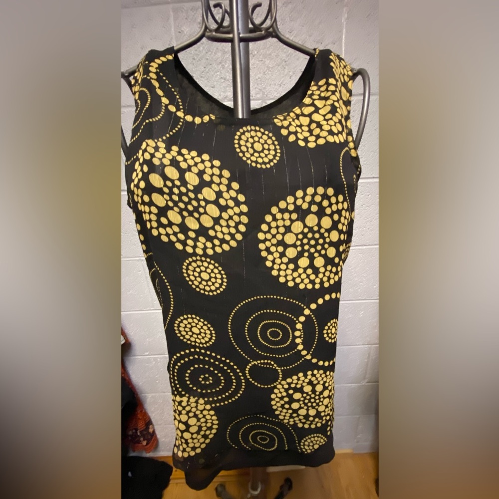 Compliments Black and Gold Polka Dot Pant Set